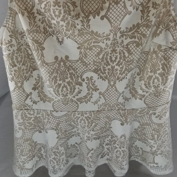 APP 9 Women's Size M Cream Blouse with floral desi - Picture 11 of 12